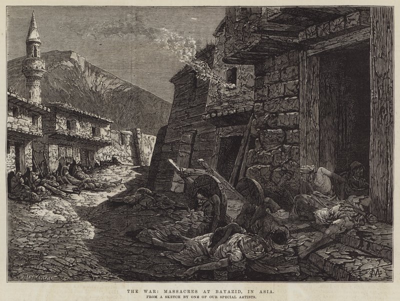 Krigen, massakrerne ved Bayazid, i Asien af Charles Auguste Loye