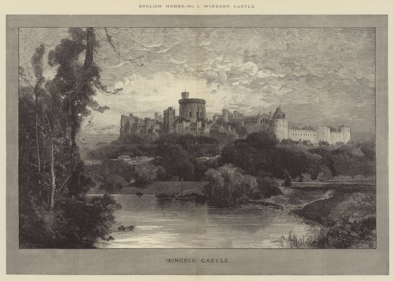 Windsor Castle af Charles Auguste Loye
