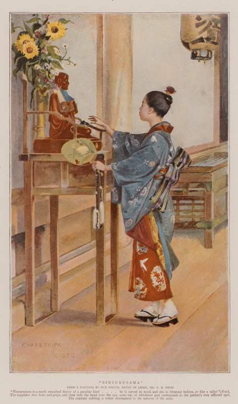 Binzurusama (chromolitho) af Charles Edwin Fripp