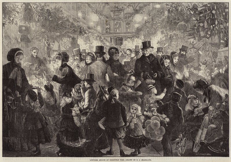 Lowther Arcade ved juletid af Charles J. Staniland