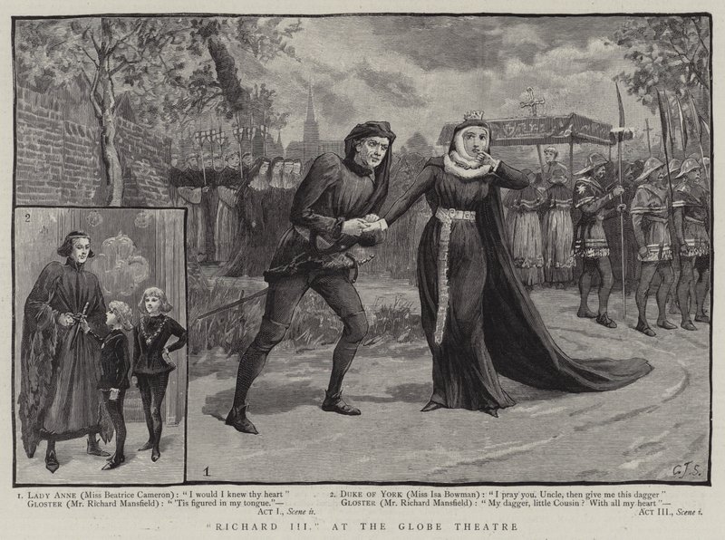 Richard III, på Globe Theatre af Charles J. Staniland