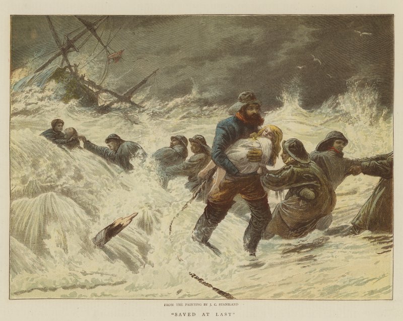 Gemt til sidst (chromolitho) af Charles J. Staniland