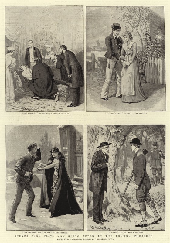 Scener fra skuespil, der nu optræder i London Theatres af Charles J. Staniland