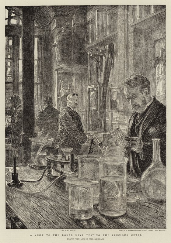 Et besøg hos Royal Mint, hvor vi tester ædelmetallet af Charles Paul Renouard