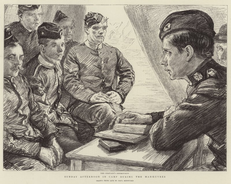 Søndag eftermiddag i lejren under manøvrerne af Charles Paul Renouard