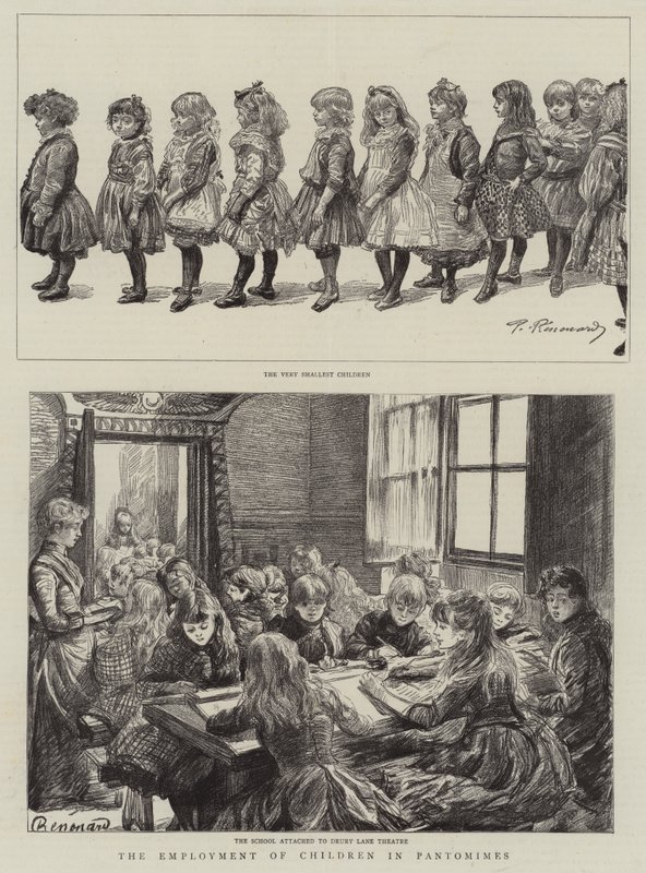 Beskæftigelsen af børn i Pantomimes af Charles Paul Renouard