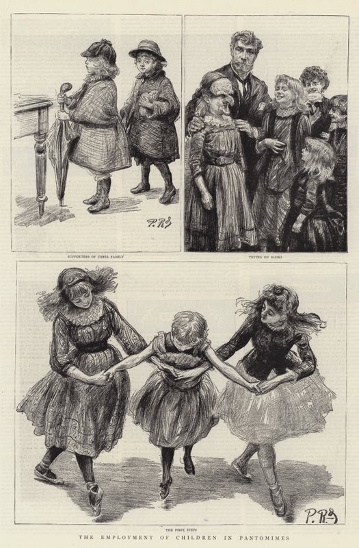 Beskæftigelsen af børn i Pantomimes af Charles Paul Renouard