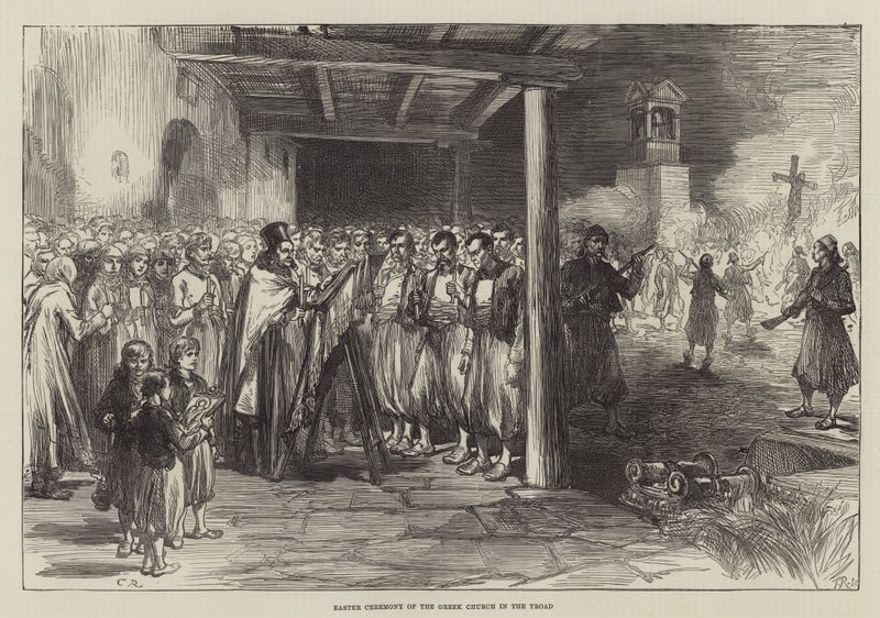 Den græske kirkes påskeceremoni i Troaden af Sir John Charles Robinson