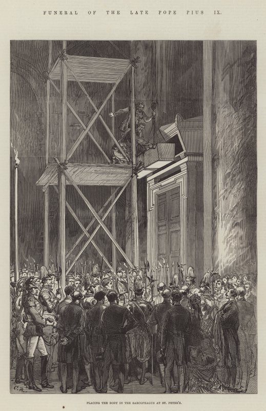 Begravelse af den afdøde pave Pius IX af Sir John Charles Robinson
