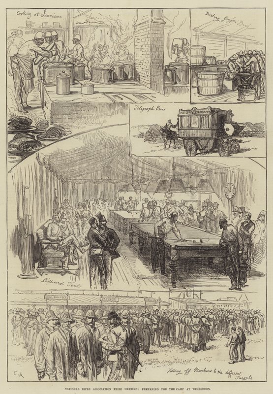 National Rifle Association Prize Meeting, forberedelse til lejren i Wimbledon af Sir John Charles Robinson