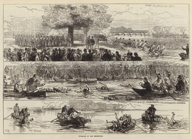 Svømning i Serpentine af Sir John Charles Robinson
