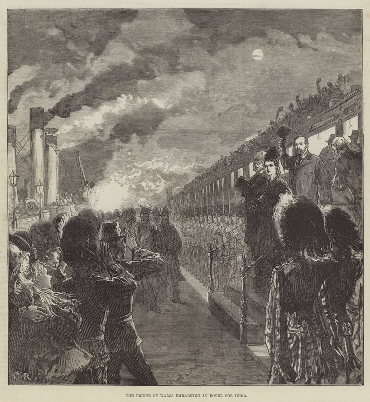 Prinsen af Wales går om bord i Dover til Indien af Sir John Charles Robinson