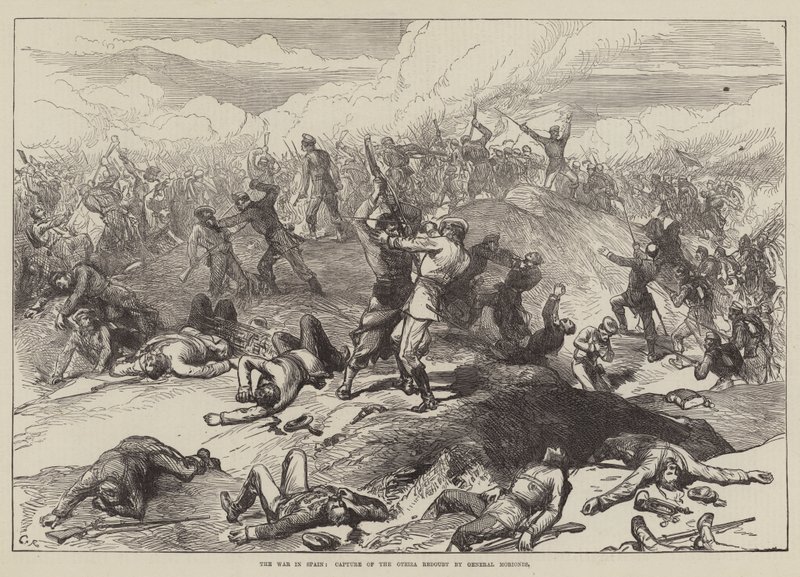 Krigen i Spanien, erobringen af Oteiza-redoubten af general Moriones af Sir John Charles Robinson