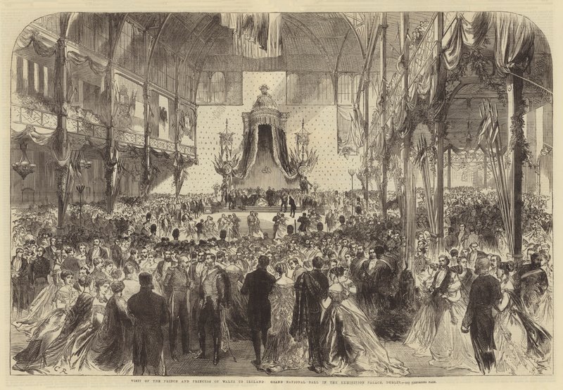 Besøg af prinsen og prinsessen af Wales til Irland, Grand National Ball i udstillingspaladset, Dublin af Sir John Charles Robinson