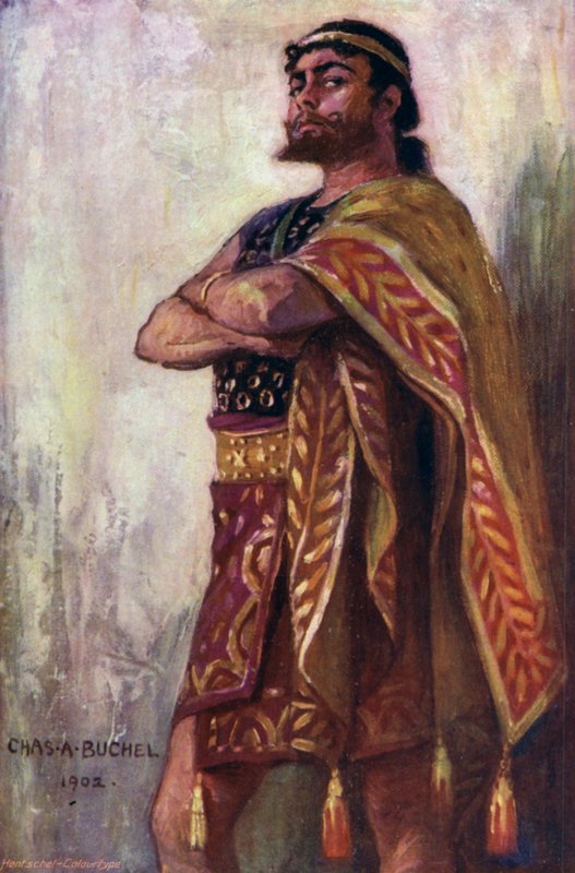 Antinous, hr. Oscar Asche (farve litho) af Charles A. Buchel