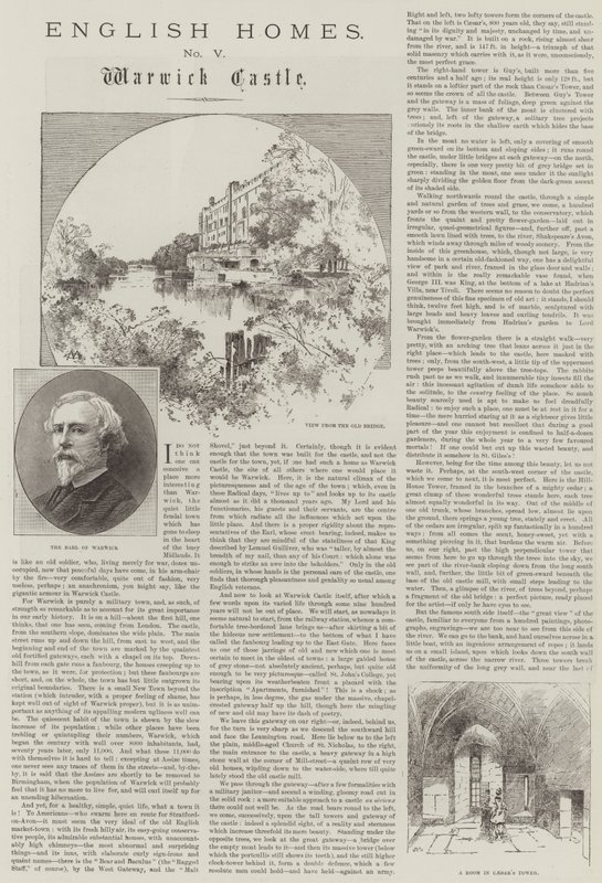 Engelske huse, Warwick Castle af Charles Auguste Loye