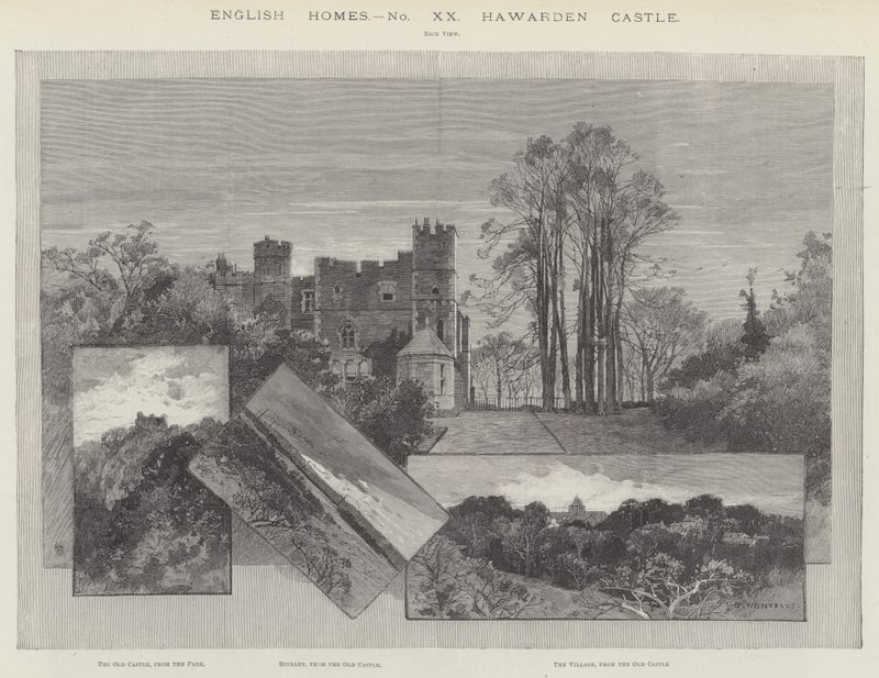 Hawarden Slot af Charles Auguste Loye