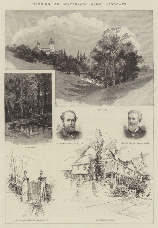 Åbning af Waterlow Park, Highgate af Charles Auguste Loye