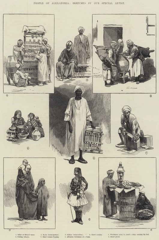 Folk i Alexandria af Charles Auguste Loye