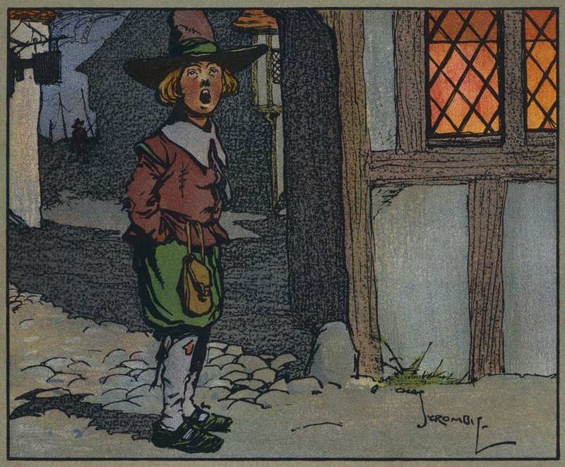 Lille Tom Tucker (farve litho) af Charles Crombie