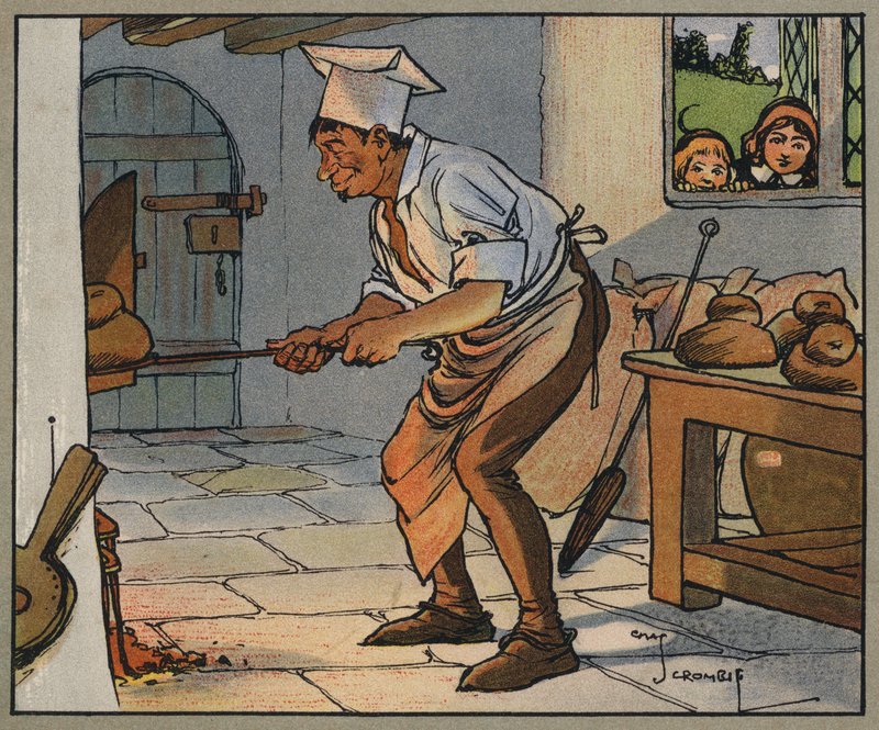 Pat A Cake (farve litho) af Charles Crombie