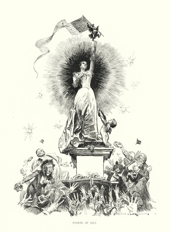 Fjerde juli (litografi) af Charles Dana Gibson