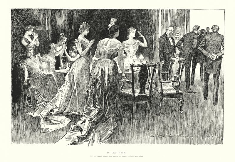 I skudår (litho) af Charles Dana Gibson