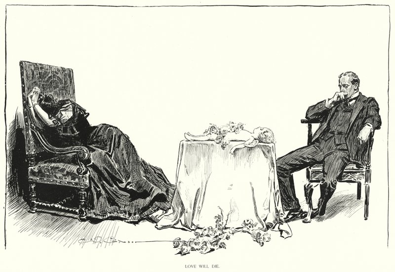 Kærlighed vil dø (litho) af Charles Dana Gibson