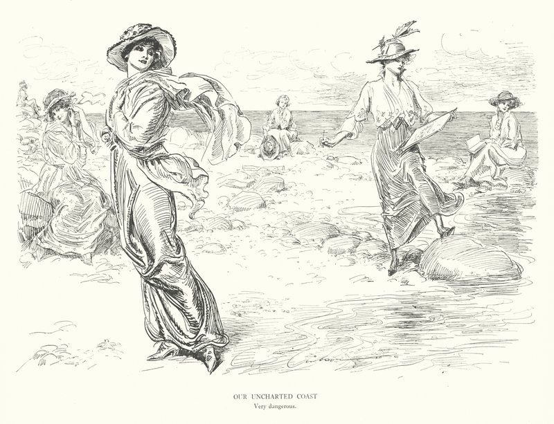 Vores uudforskede kyst, meget farlig (litografi) af Charles Dana Gibson