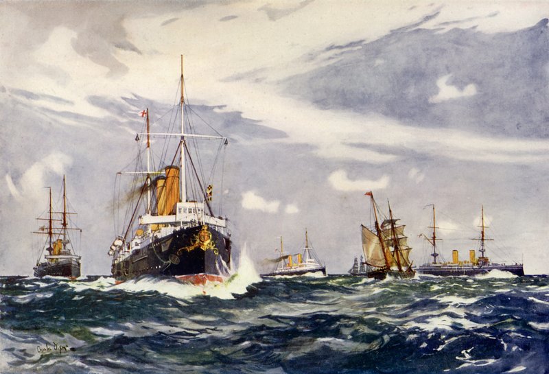 Damptræningseskadronen, 1900 af Charles Edward Dixon