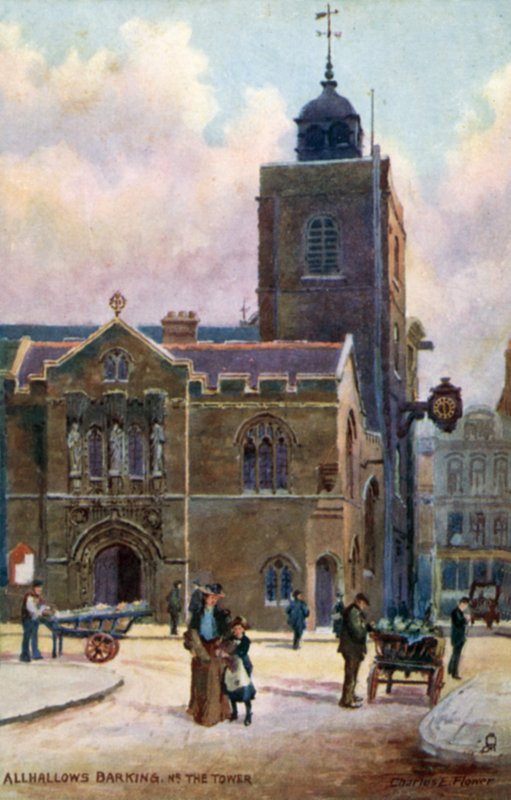 All-Hallows-by-the-Tower, London af Charles Edwin Flower