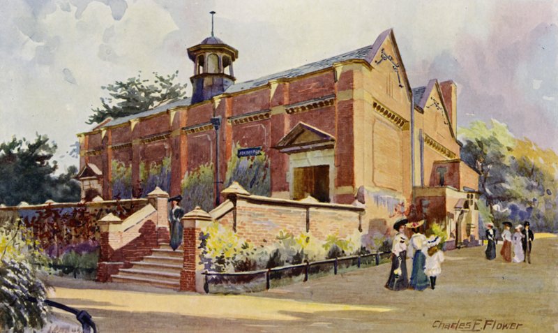 London Zoo: Ape House (farve litho) af Charles Edwin Flower