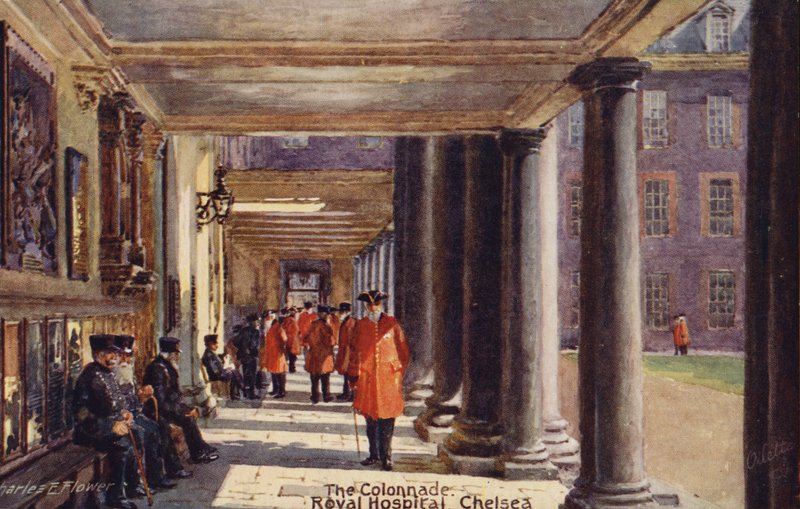 The Colonnade, Royal Hospital Chelsea af Charles Edwin Flower