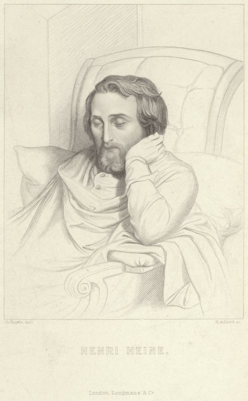 Portræt af Henri Heine af Charles Gleyre