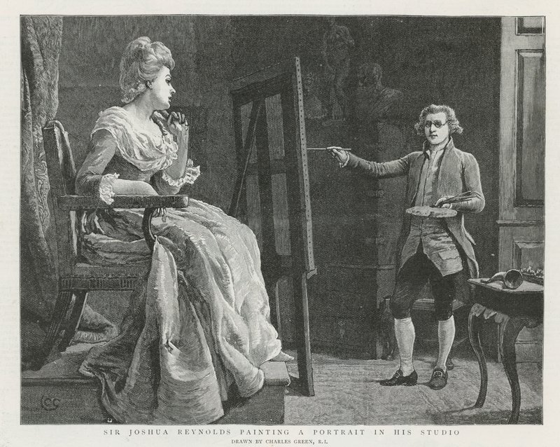 Sir Joshua Reynolds i London af Charles Green