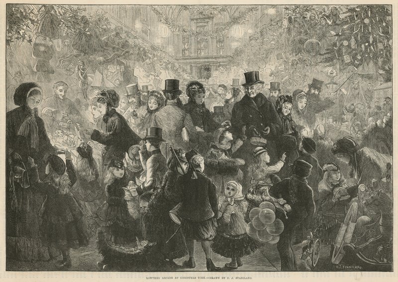 Lowther Arcade ved juletid af Charles J. Staniland