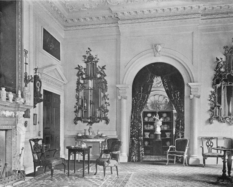 Chippendale Spejle--Hvid Tegnestue af Charles Latham