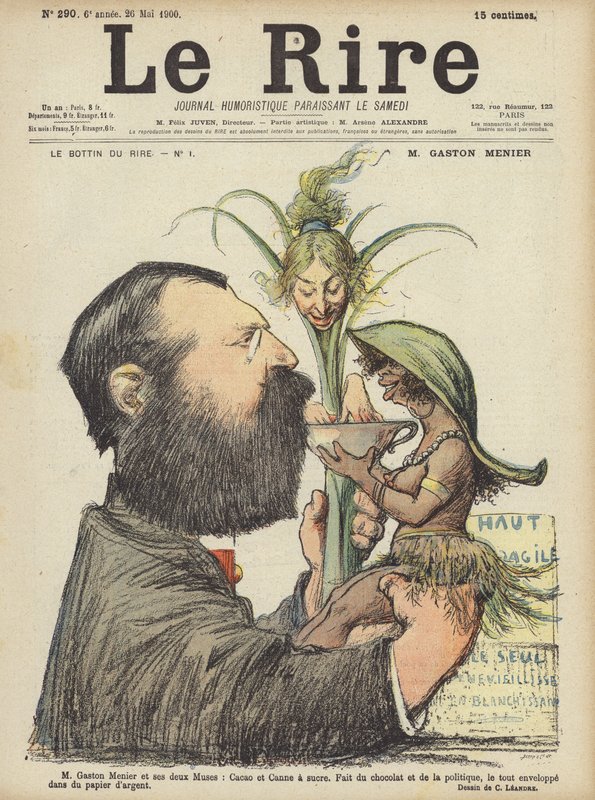 Gaston Menier, Illustration for Le Rire af Charles Leandre