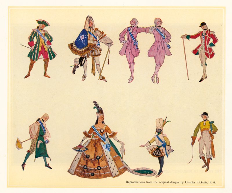 Originale designs til The Gondoliers af Charles Ricketts