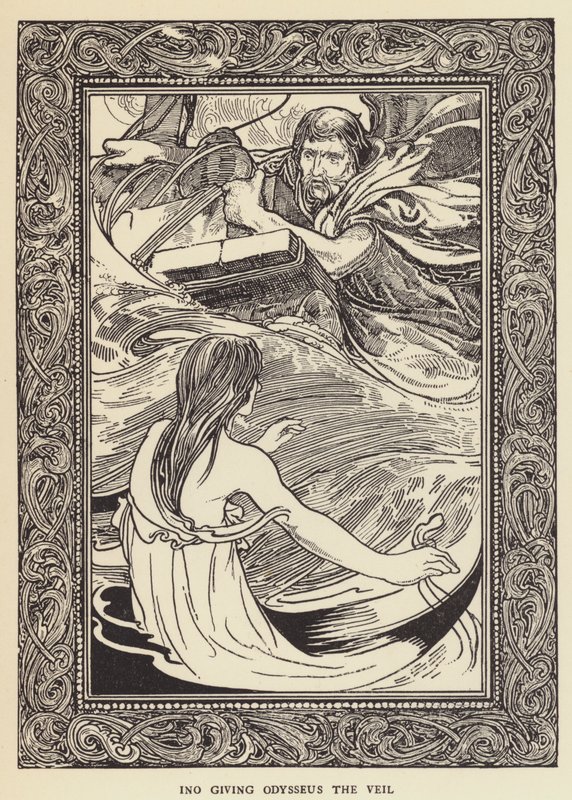 Ino giver Odysseus sløret af Sir John Charles Robinson