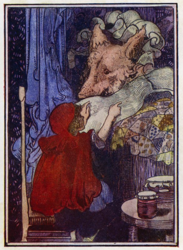Lille rødhætte (farve litho) af Charles Robinson