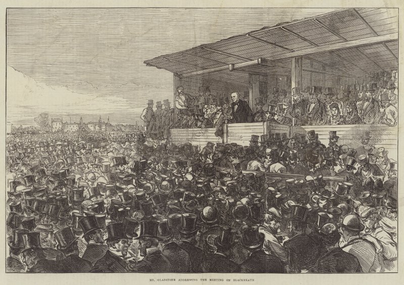 Gladstone taler til mødet om Blackheath af Sir John Charles Robinson