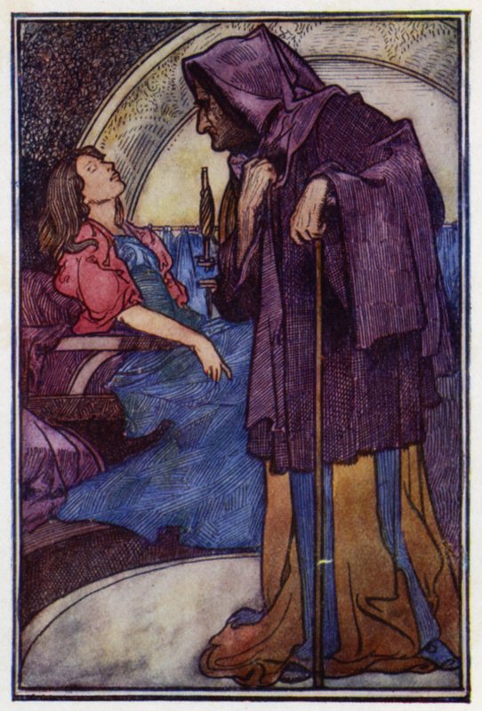 Tornerose (farve litho) af Charles Robinson