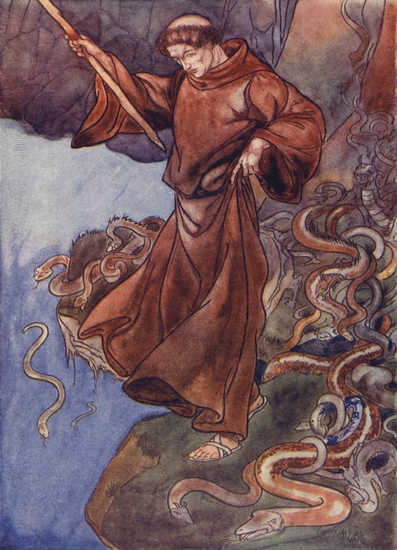 St Patrick befrier Irland for slanger af Charles Robinson