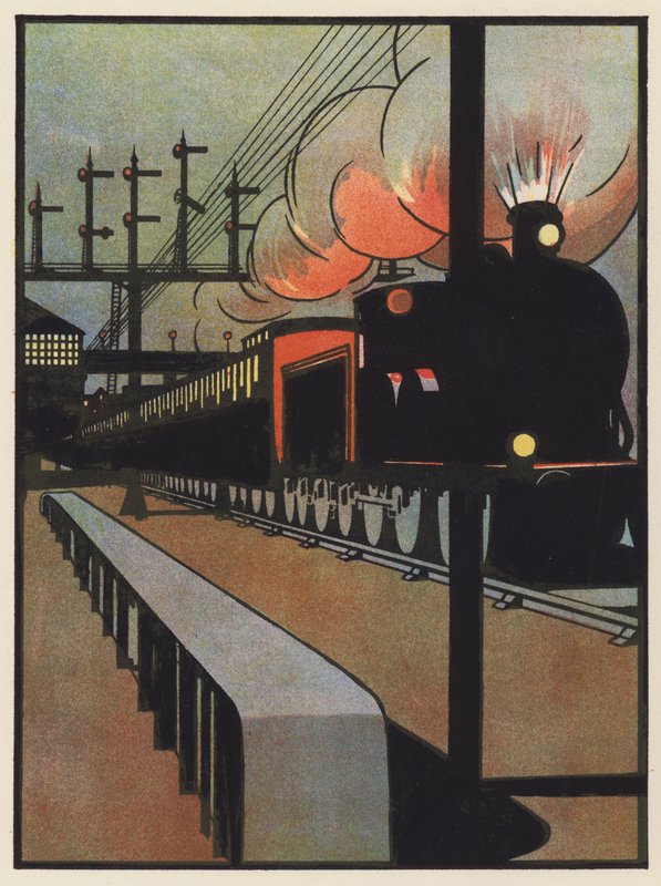 Nattoget forlader en station af Charles Robinson