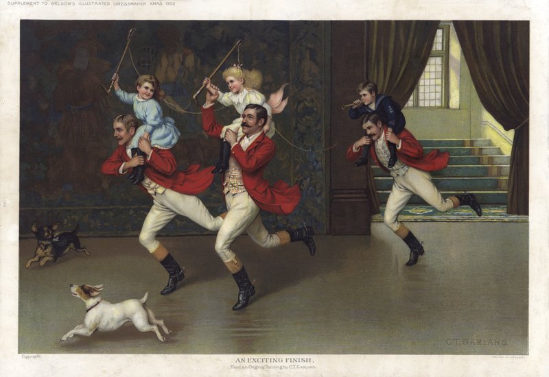 En spændende finish (chromolitho) af Charles Trevor (after) Garland