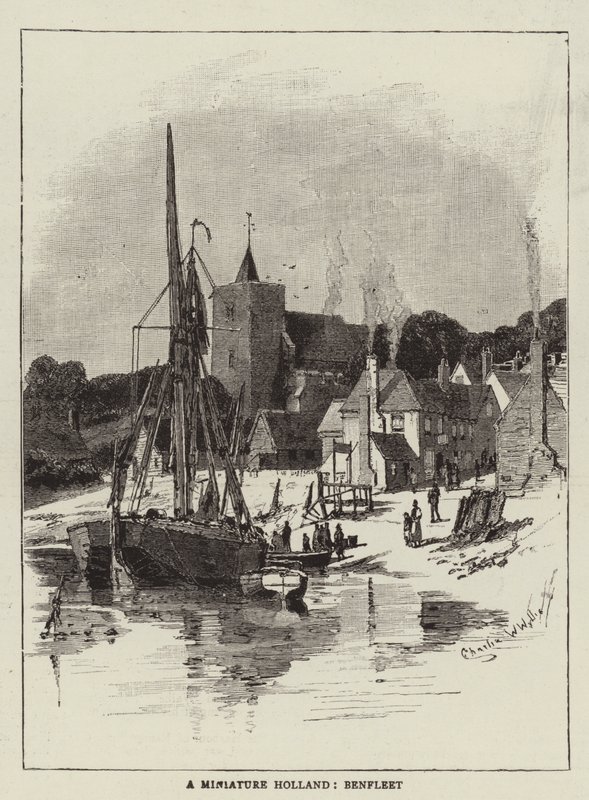 En miniature Holland, Benfleet af Charles William Wyllie