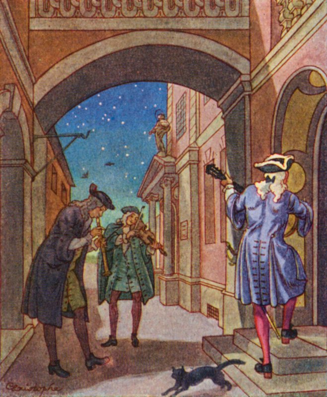 Serenade / Serenade (farvelitografi) af Christophe (1856 1945)