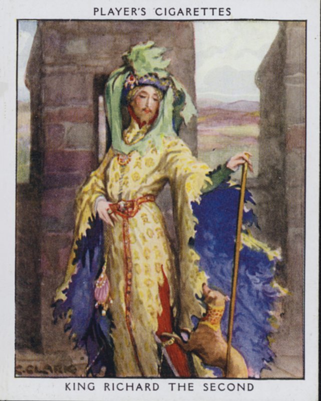 Kong Richard II (farve litho) af Christopher (after) Clark