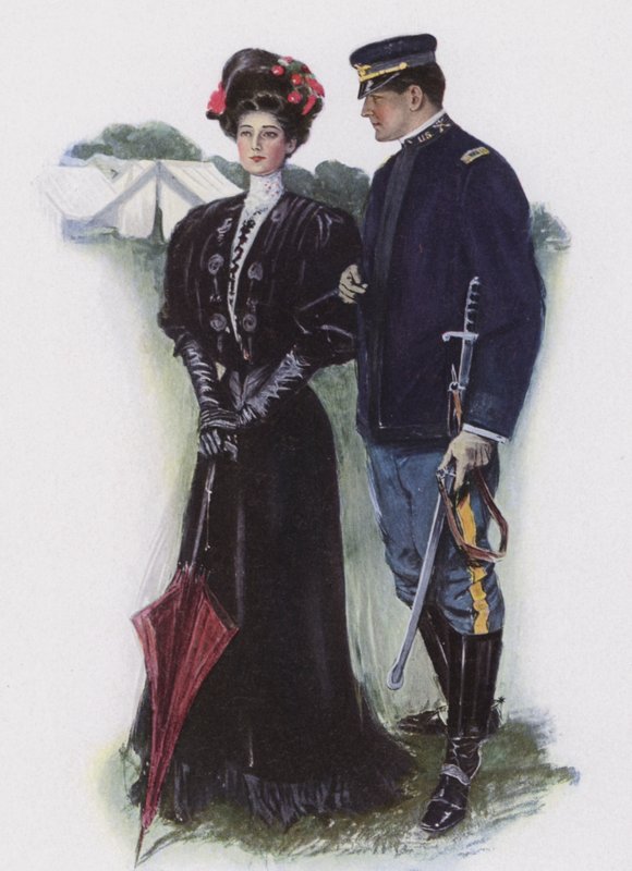 Dame og en soldat af Clarence F. Underwood
